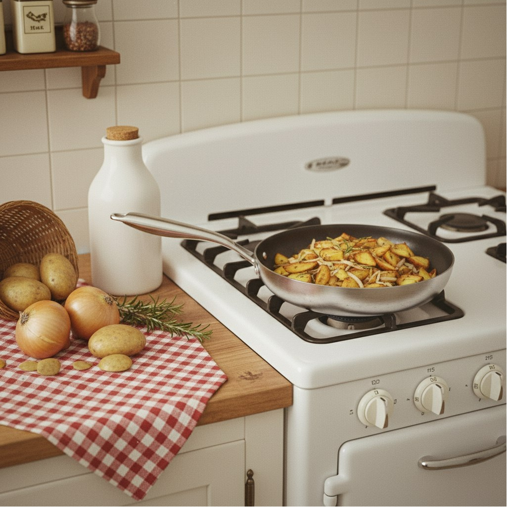 Сковорода из нержавеющей стали Gold House GH-1850, без крышки, диаметр 260 мм, антипригарное покрытие