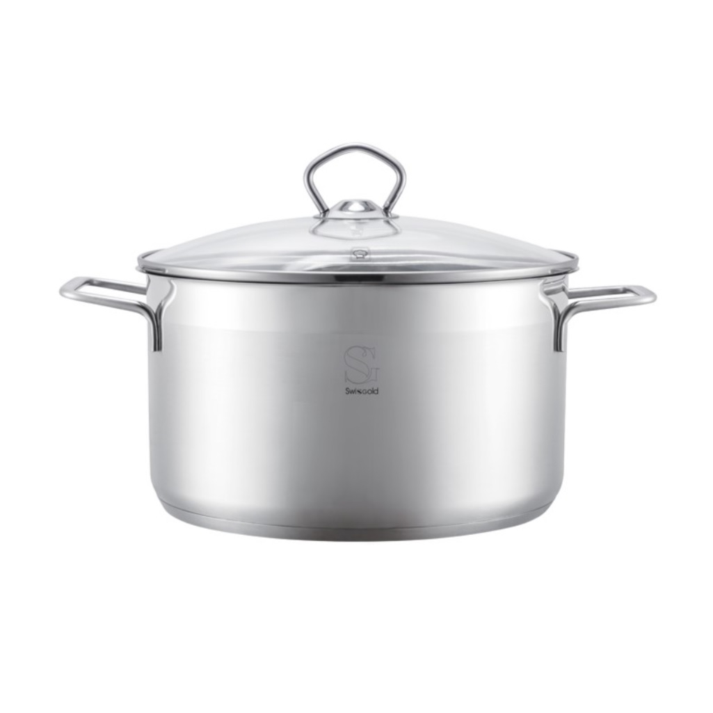 Кастрюля нержавеющая сталь Swisgold Dolores капсульное дно, с крышкой, 3.6 л