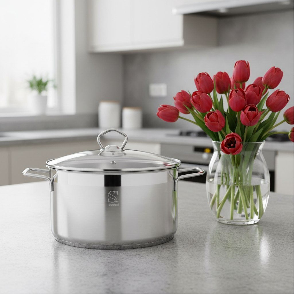 Кастрюля нержавеющая сталь Swisgold Dolores капсульное дно, с крышкой, 3.6 л