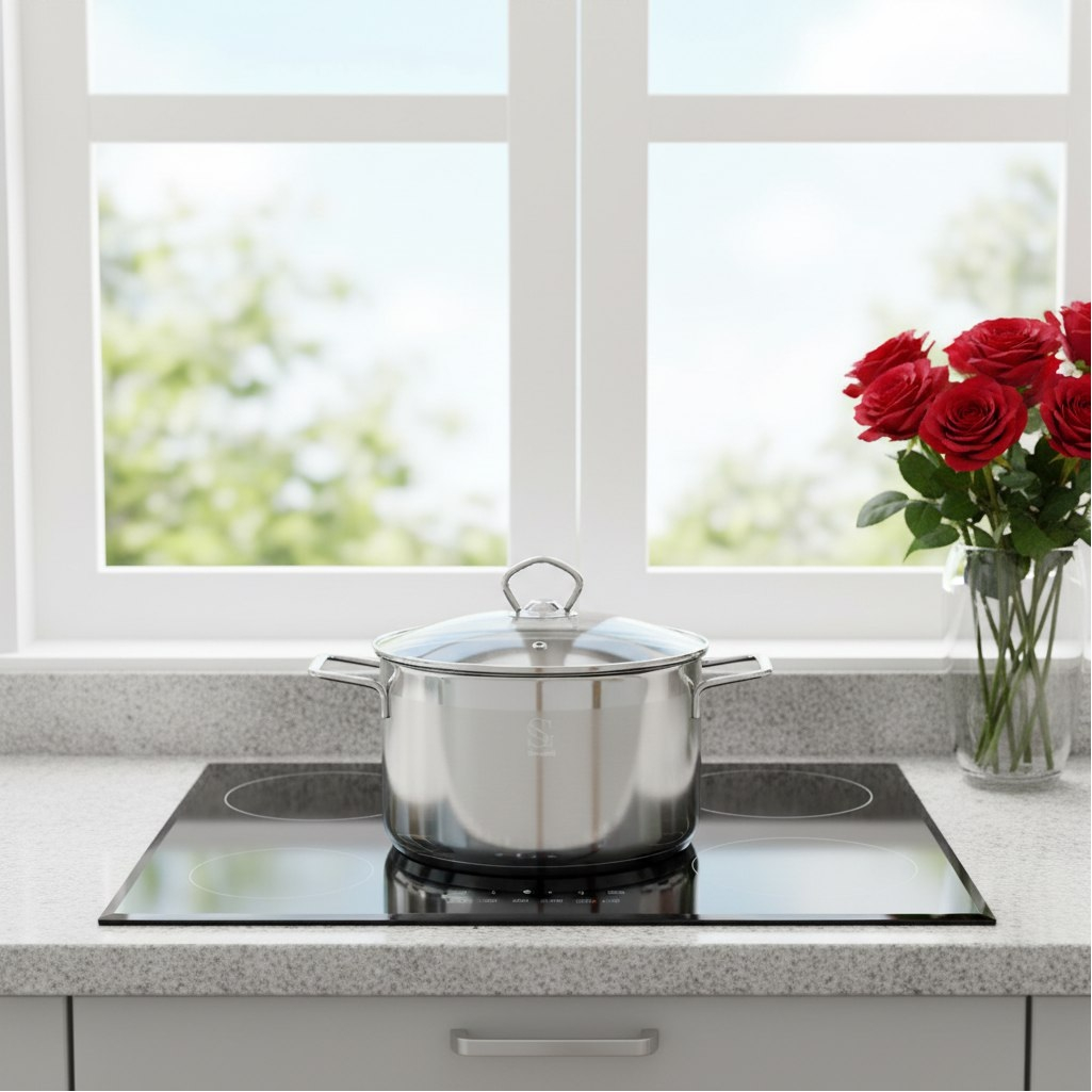 Кастрюля нержавеющая сталь Swisgold Dolores капсульное дно, с крышкой, 3.6 л