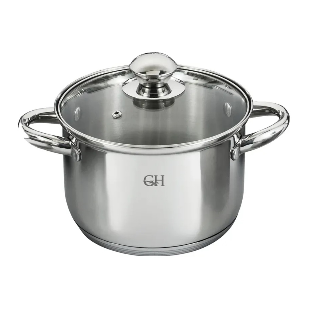 Кастрюля Gold House Ringo GH-1827, нержавеющей стал, стеклянная крышка, 95х160 мм, 2.1 л