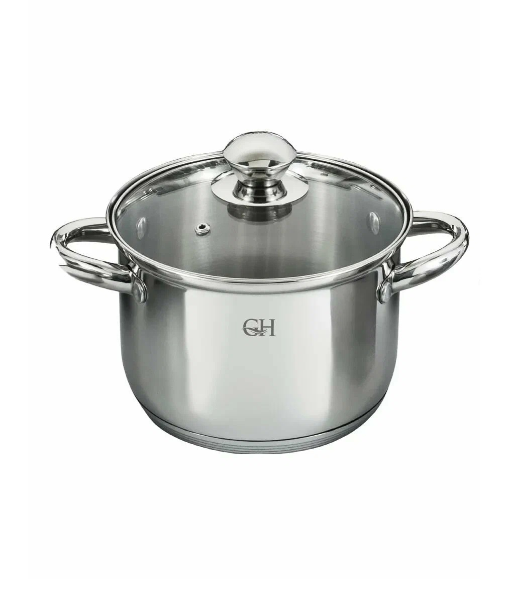 Кастрюля Gold House Ringo GH-1827, нержавеющей стал, стеклянная крышка, 95х160 мм, 2.1 л