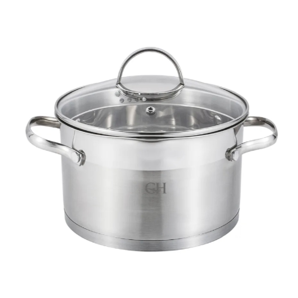 Кастрюля из нержавеющей стали Gold House Ringo GH-1829, стеклянная крышка, объем 2.9 л