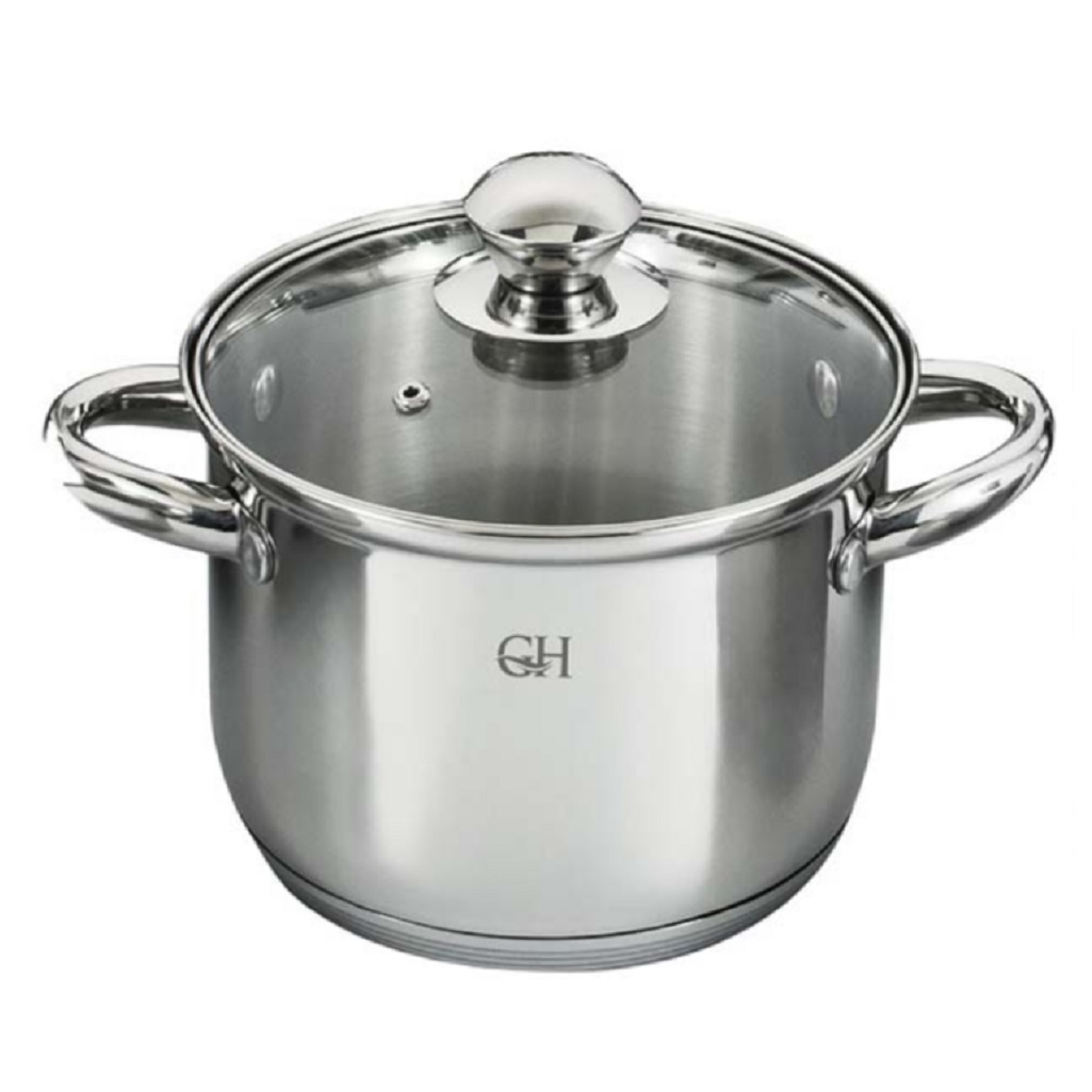 Кастрюля из нержавеющей стали Gold House Ringo GH-1829, стеклянная крышка, объем 3.9 л