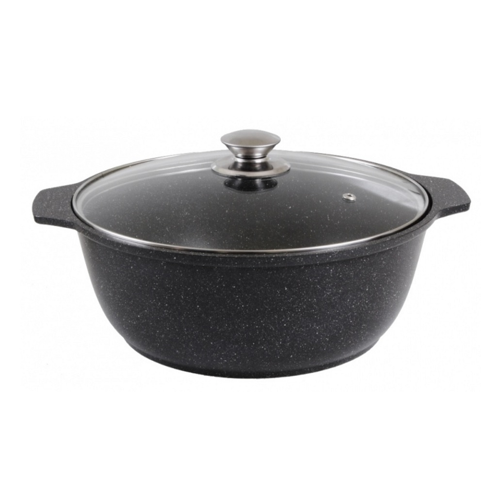 Кастрюля-жаровня Kukmara ЖМТ42а, с крышкой, мраморная, 4 л