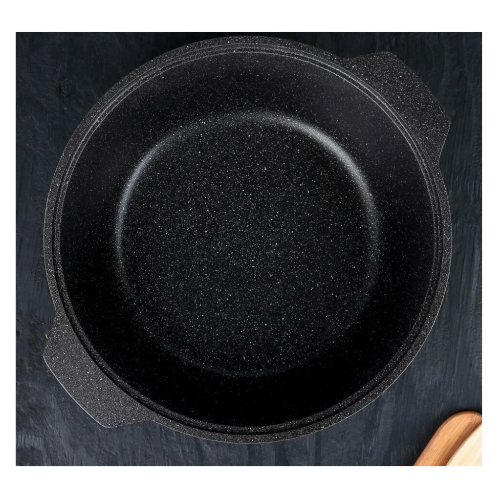 Кастрюля-жаровня Kukmara ЖМТ42а, с крышкой, мраморная, 4 л