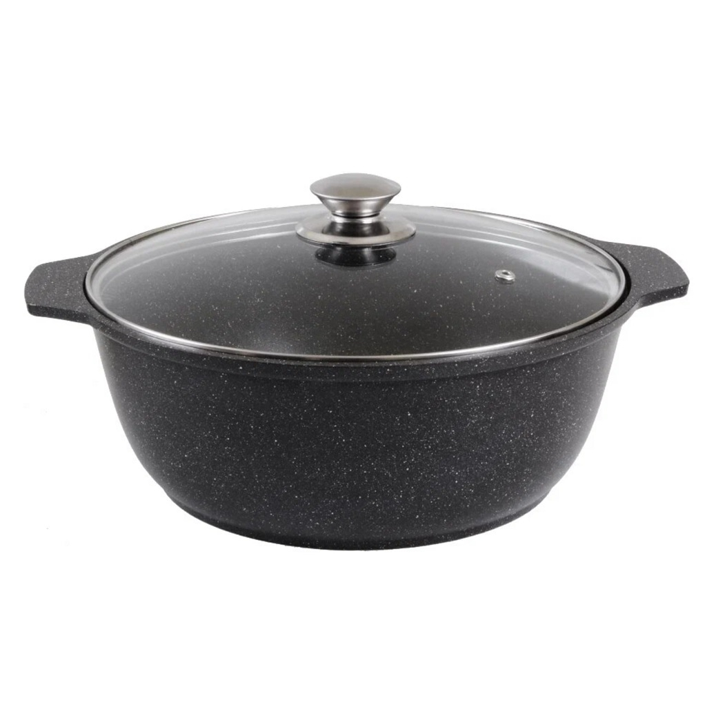 Кастрюля-жаровня Kukmara ЖМТ32а, с крышкой, мраморная, 3 л