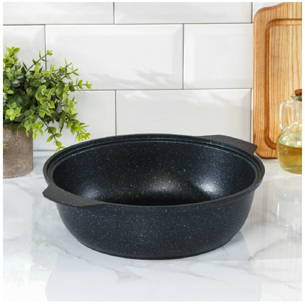 Кастрюля-жаровня Kukmara ЖМТ32а, с крышкой, мраморная, 3 л