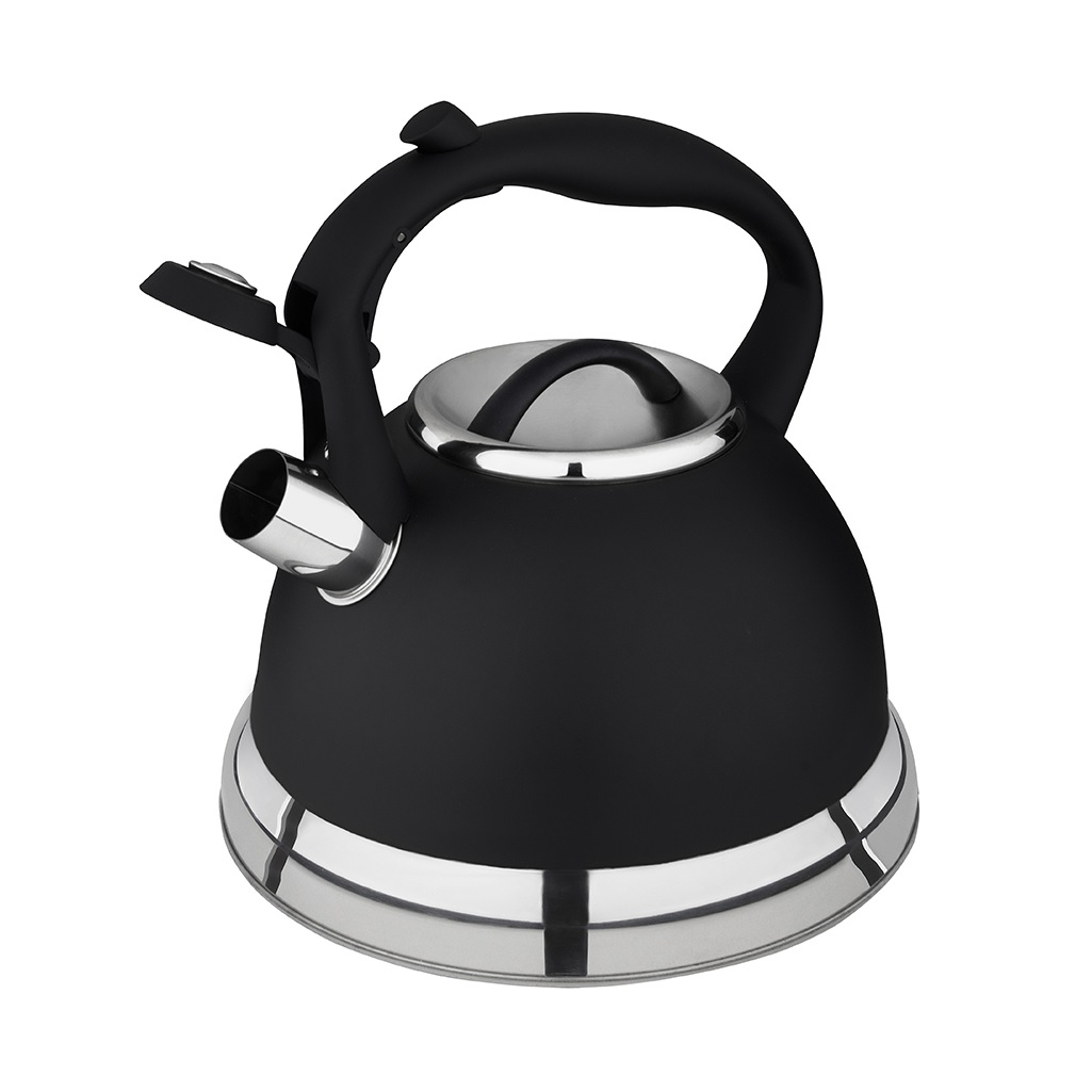Чайник Mallony Classico Style, нержавеющая сталь, черный матовый, ручка с soft-touch, индукция, 3.5 л