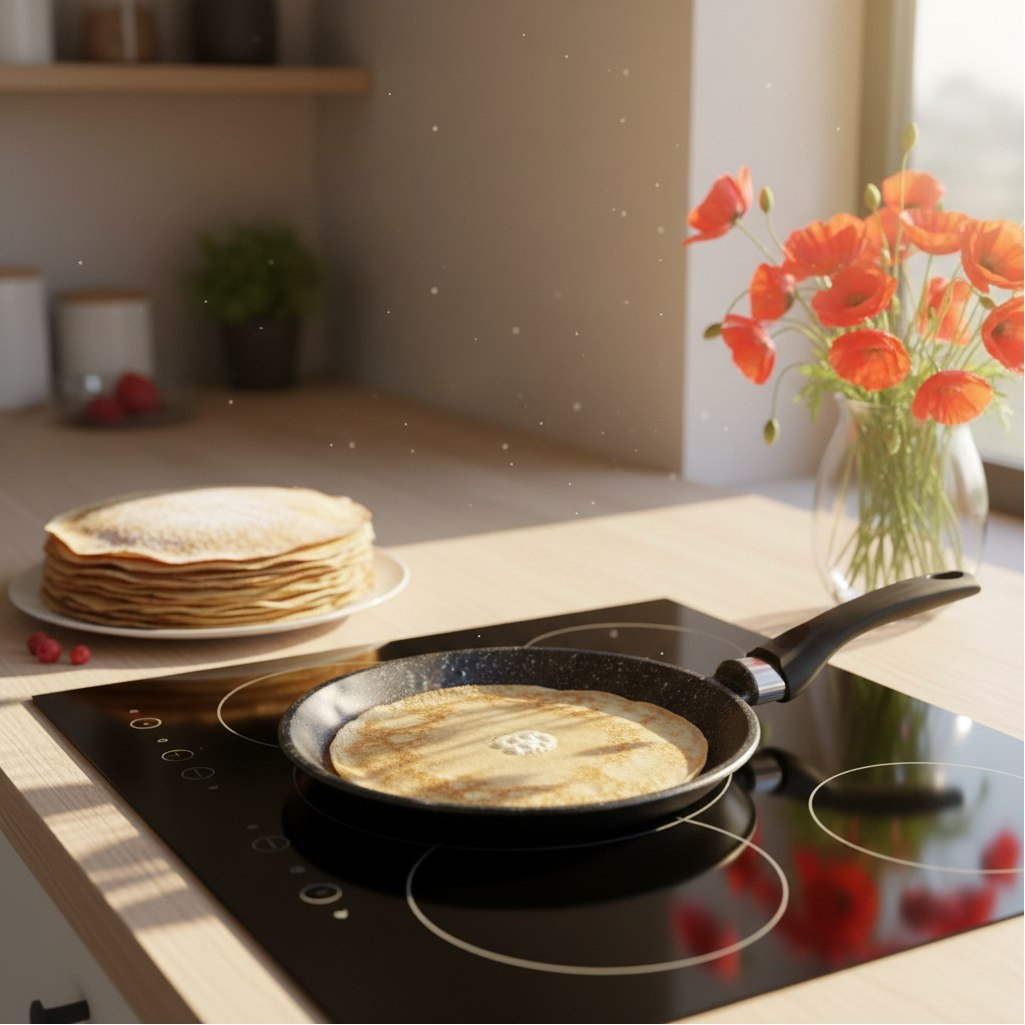 Сковорода блинная Горница Гранит б261аг, антипригарное покрытие, d 260 мм