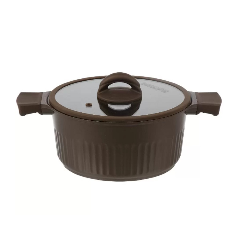 Кастрюля Kukmara Stella ксм32а, антипригарное покрытие, мокко, объем 3.2 л