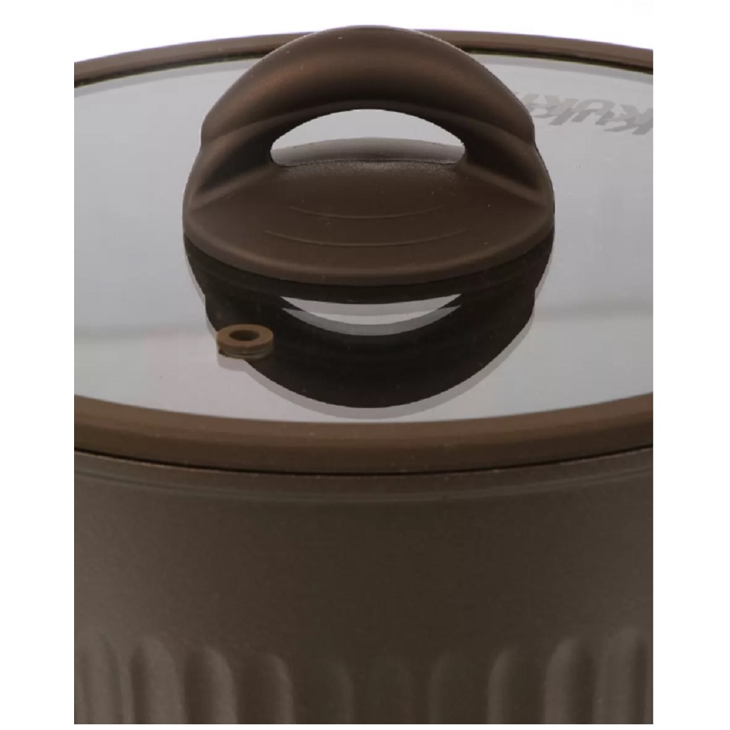 Кастрюля Kukmara Stella ксм32а, антипригарное покрытие, мокко, объем 3.2 л