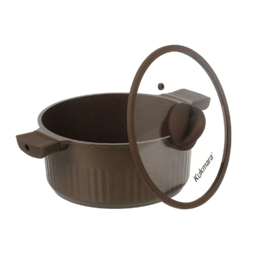 Кастрюля Kukmara Stella ксм42а, антипригарное покрытие, мокко, объем 4.2 л