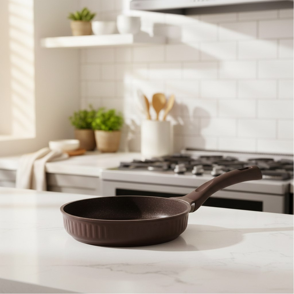 Сковорода Kukmara Stella ссм240а, 240 мм, антипригарное покрытие, мокко, без крышки