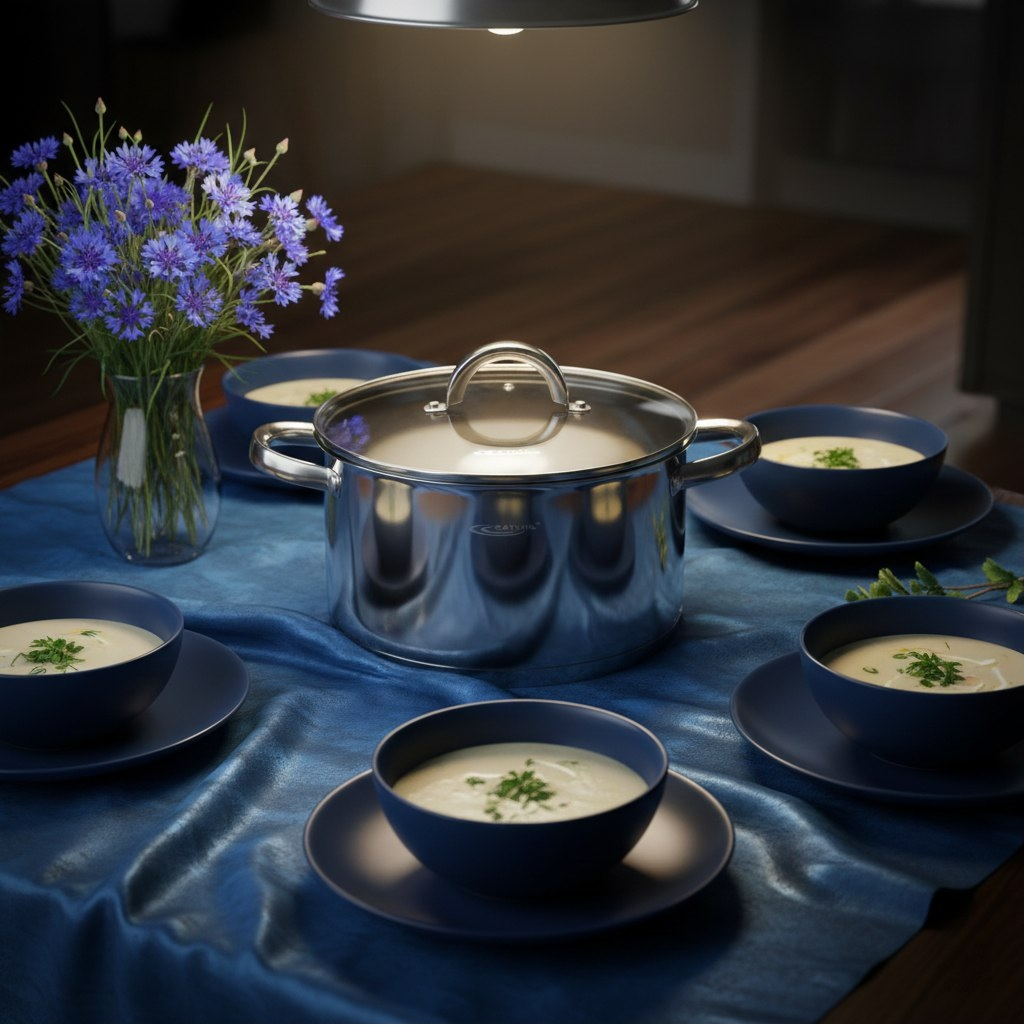 Кастрюля Катунь Этна КТ21-D-18, нержавеющая сталь стеклянная крышка, индукция, 2.4 л