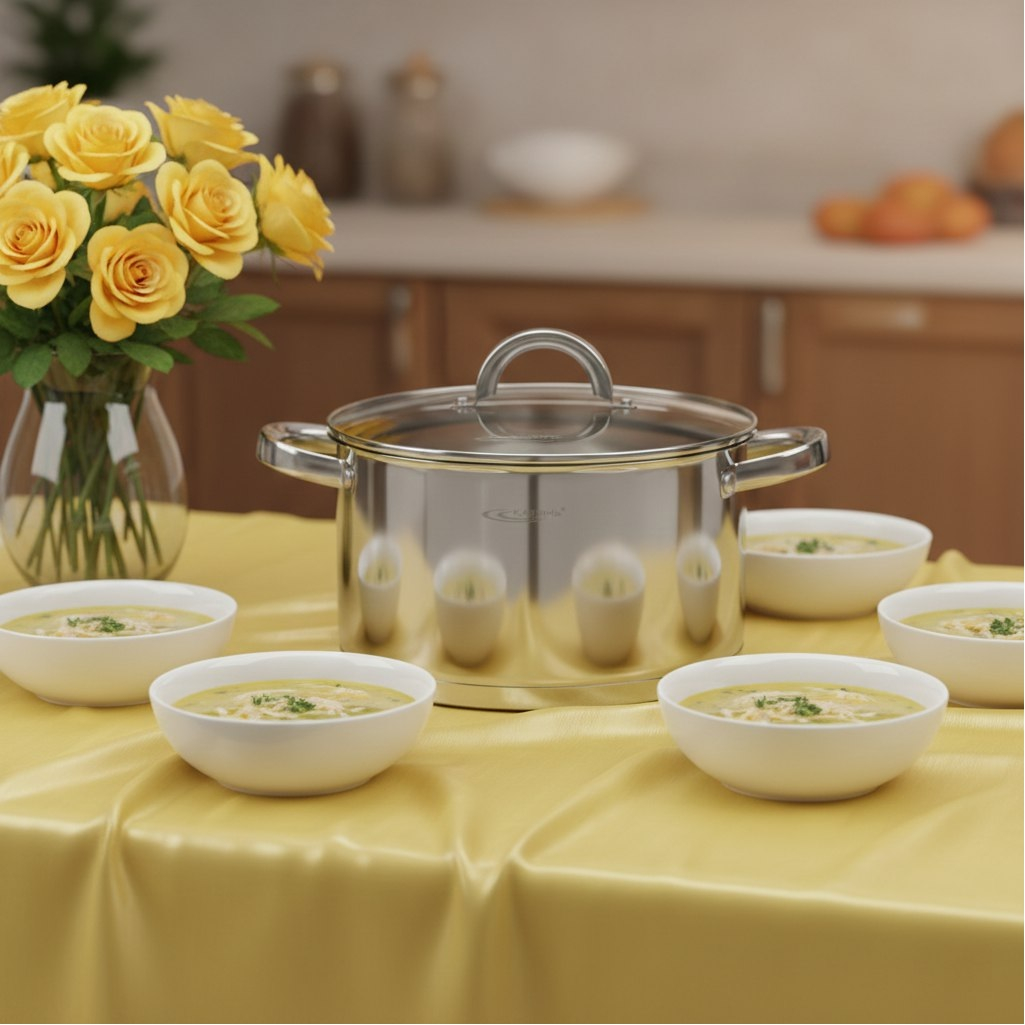 Кастрюля Катунь Этна КТ21-D-20, нержавеющая сталь стеклянная крышка, индукция, 3.5 л