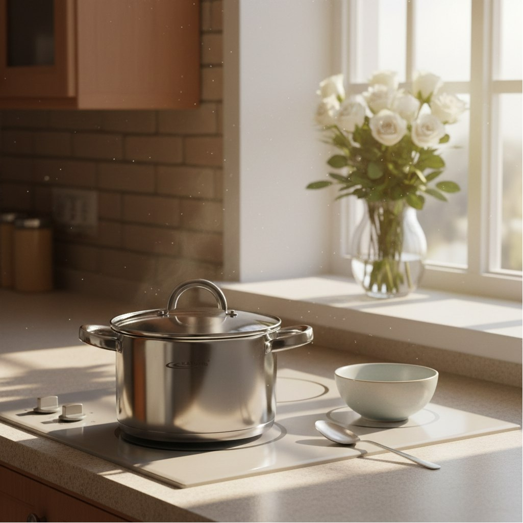 Кастрюля Катунь Этна КТ21-D-20, нержавеющая сталь стеклянная крышка, индукция, 3.5 л