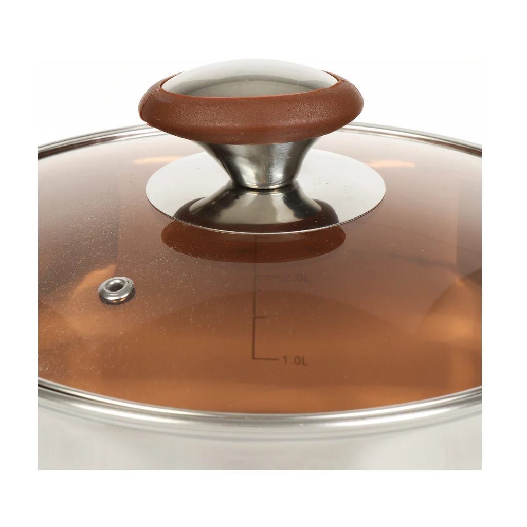 Набор кастрюль нержавеющая сталь Daniks Веллингтон, GS-01415-6SE, индукция, 2 л, 3 л, 4 л