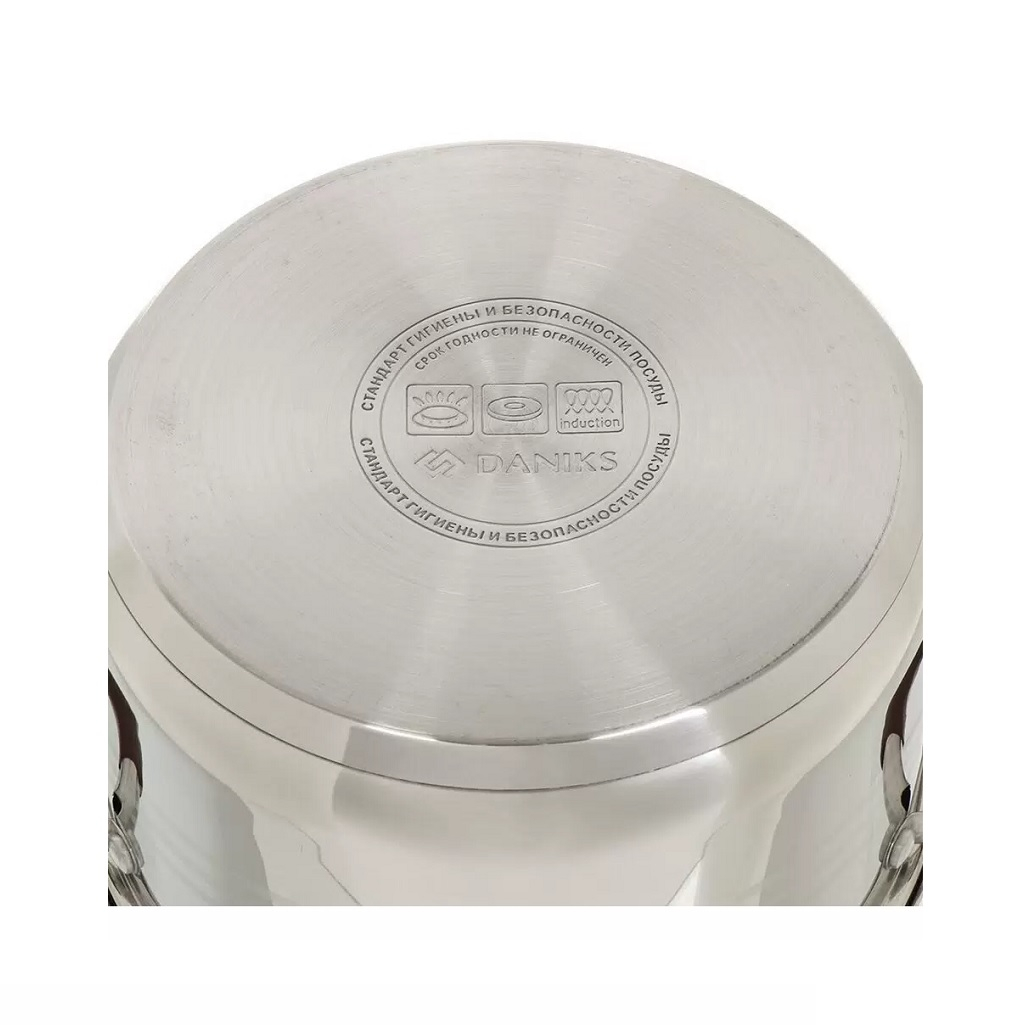 Набор кастрюль нержавеющая сталь Daniks Веллингтон, GS-01415-6SE, индукция, 2 л, 3 л, 4 л