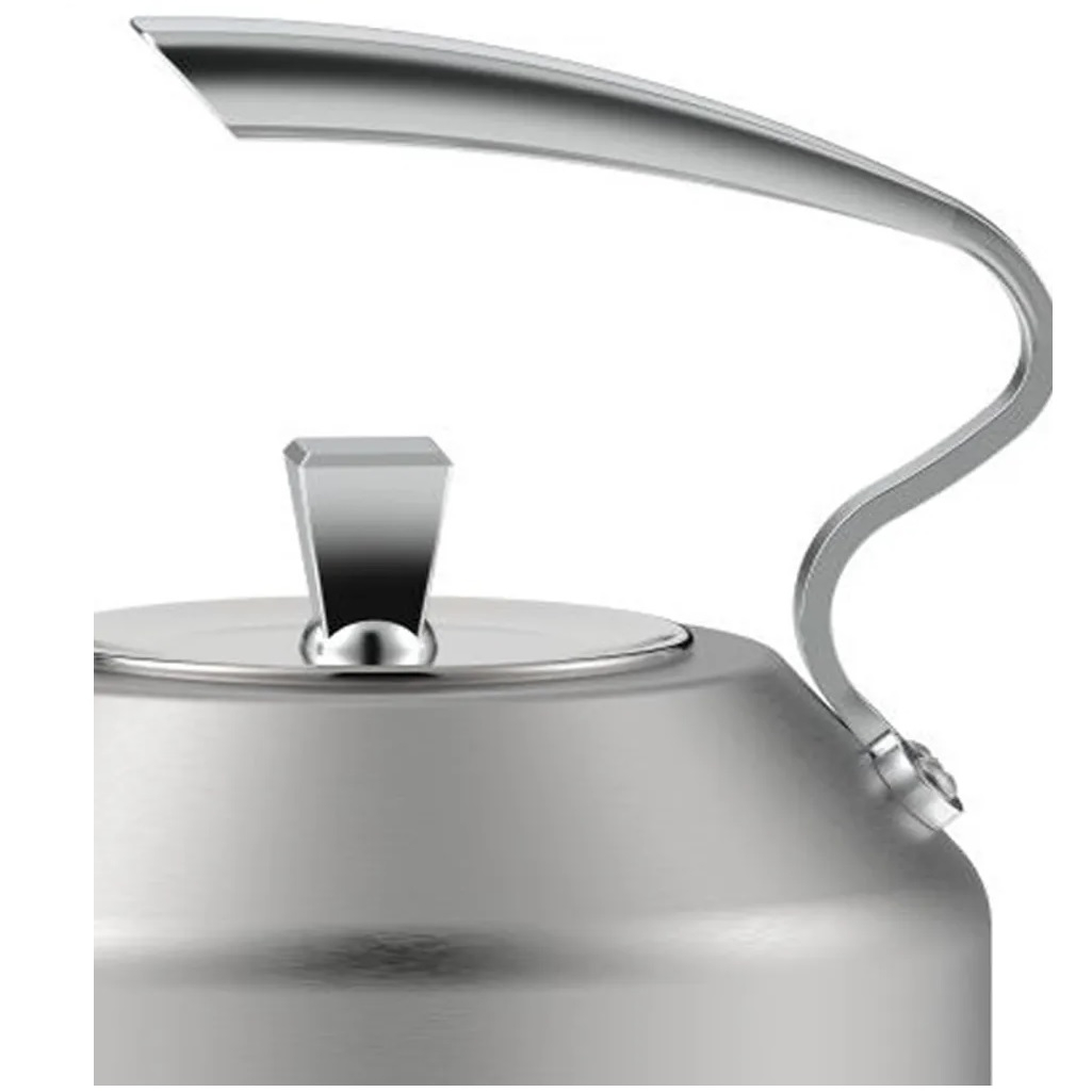 Чайник матовый Rashel R-7830, нержавеющая сталь, серебро, со свистком, индукция, 3 л