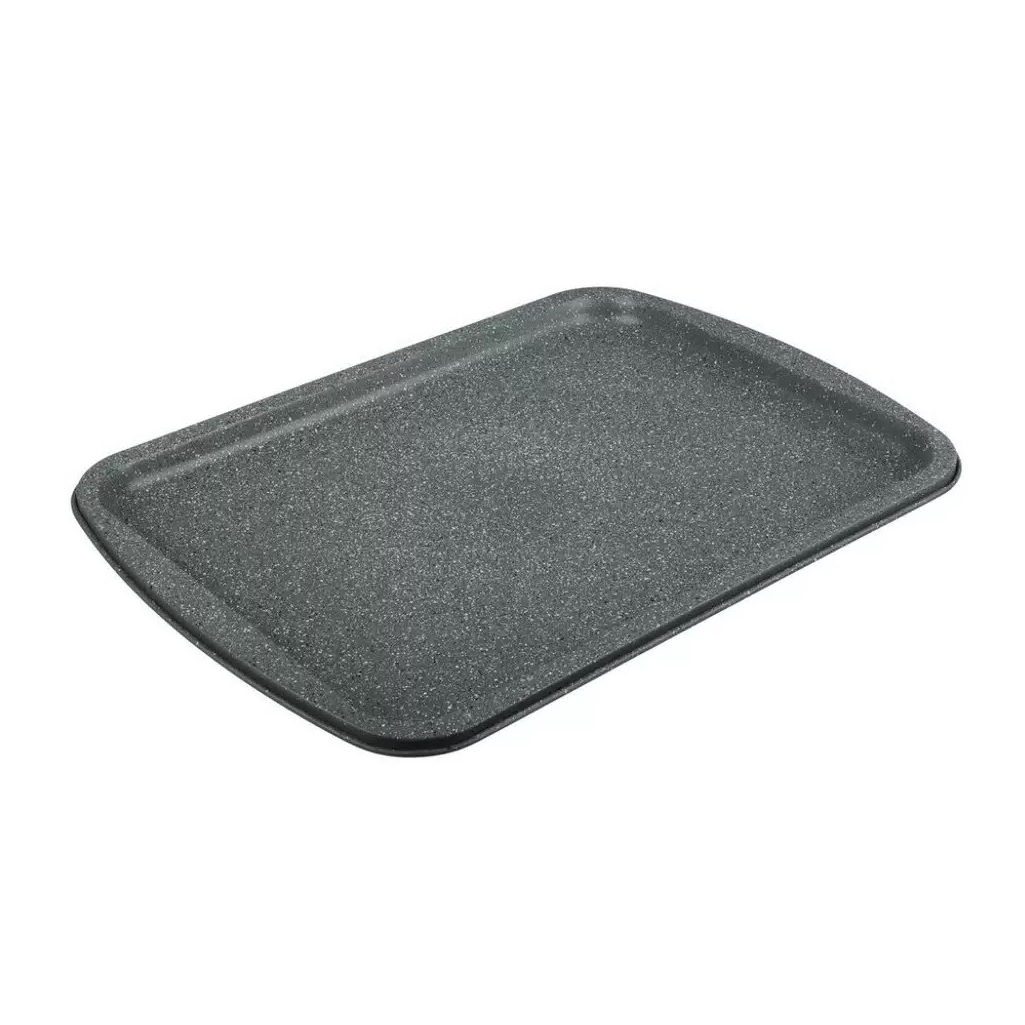 Противень Satoshi Буко 849-192 прямоугольный, углеродистая сталь, 17х270х365 мм, антипригарное покрытие мрамор