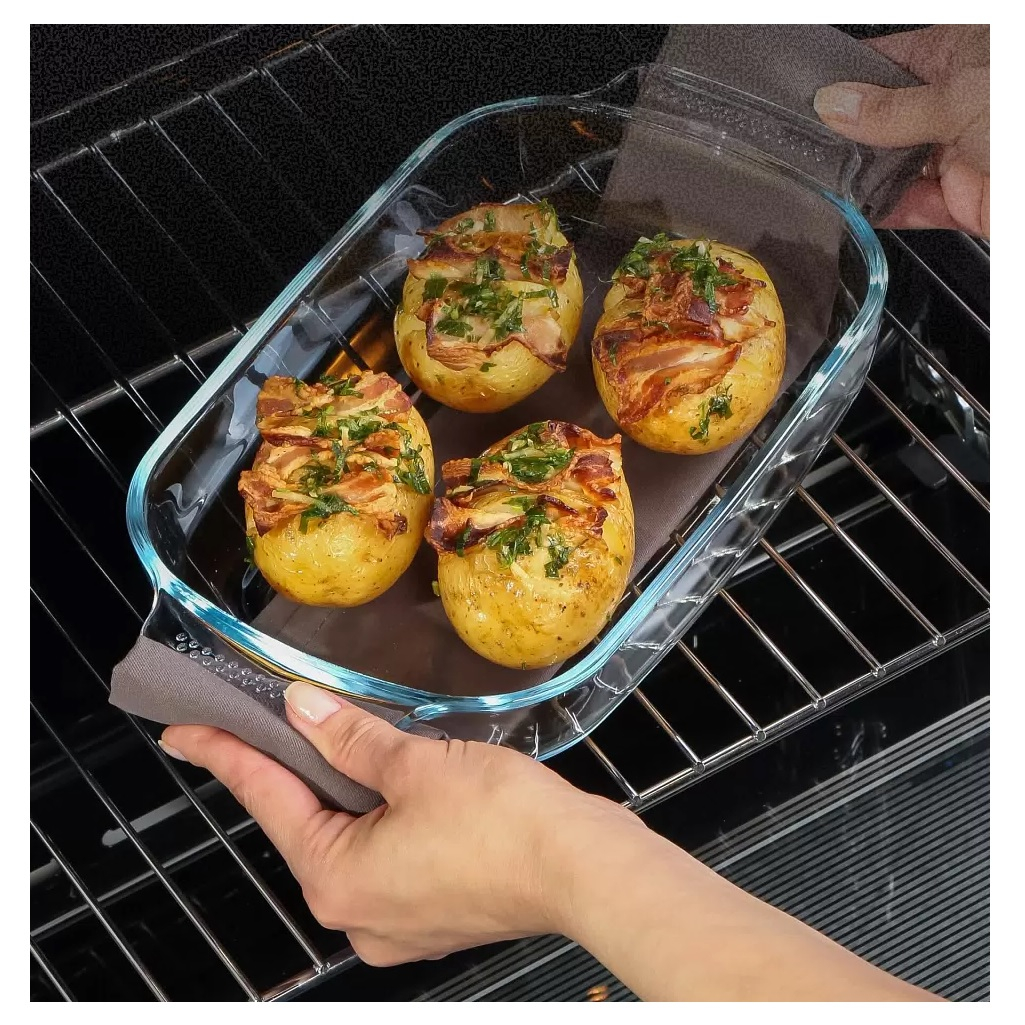 Форма для запекания Daniks HSAP15LN, прямоугольная, жаропрочное стекло, 52х178х290 мм, 1.5 л