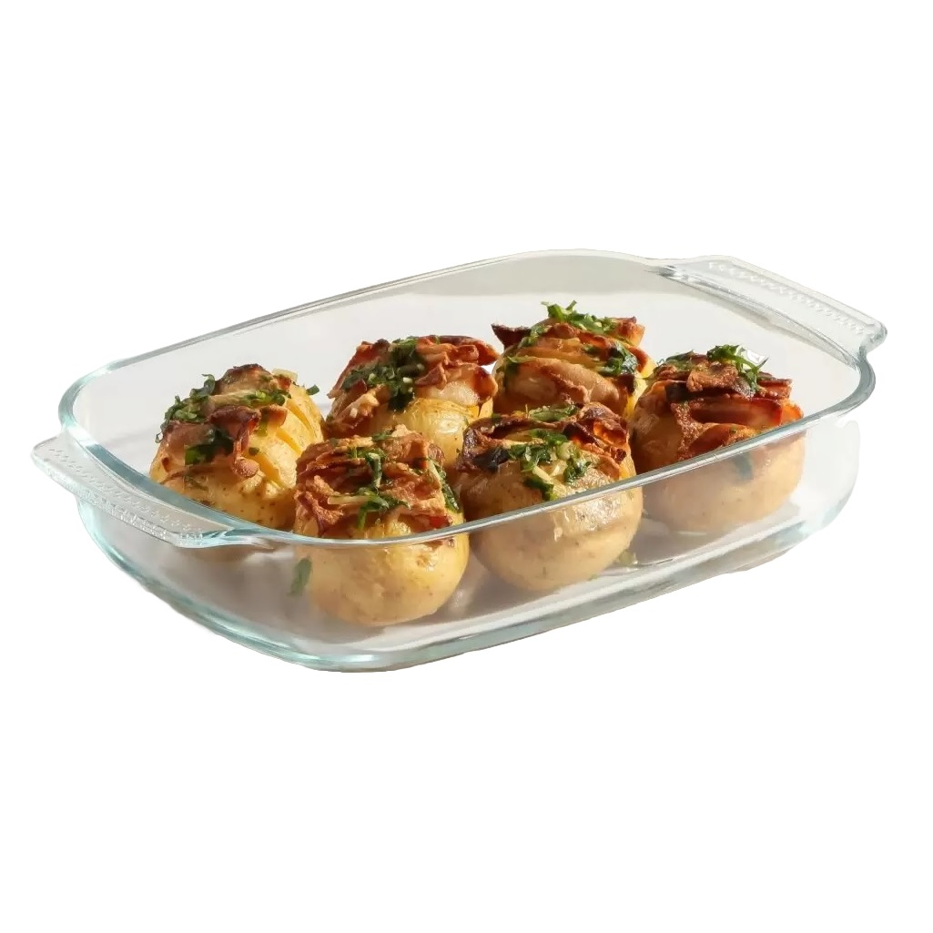 Форма для запекания Daniks HSAP20LN, прямоугольная, жаропрочное стекло, 58х196х302 мм, 2 л 