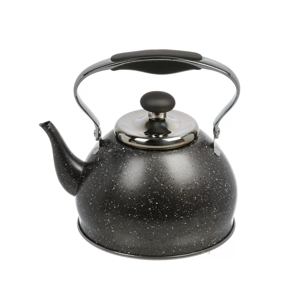 Чайник Daniks GS-04592C-1.2L, сталь, матовый, черный, индукция, 1.2 л
