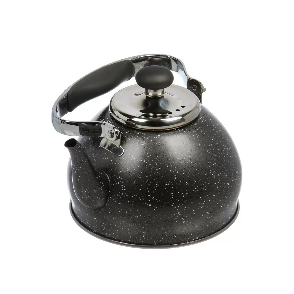 Чайник Daniks GS-04592C-1.2L, сталь, матовый, черный, индукция, 1.2 л