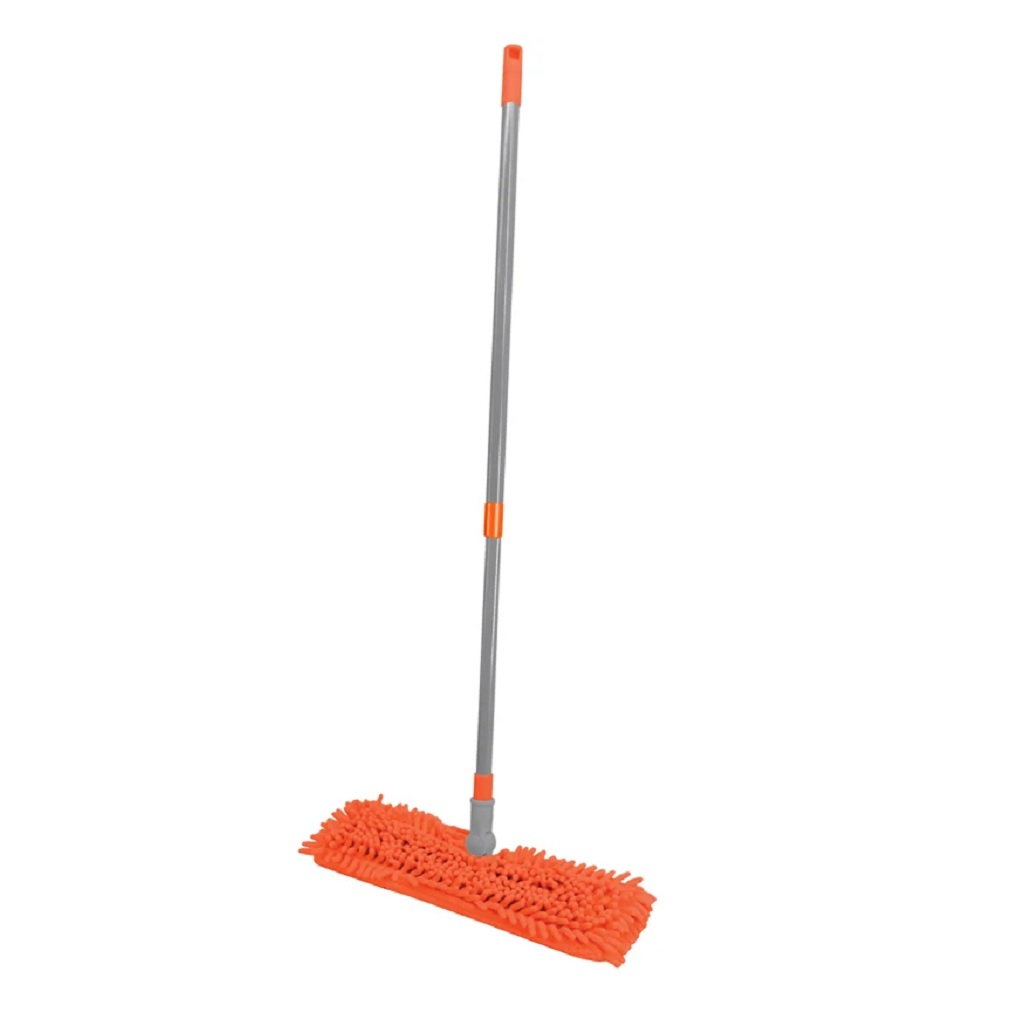 Швабра для пола OfficeClean двусторонняя насадка, микрофибра, телескопическая ручка 70х120 см