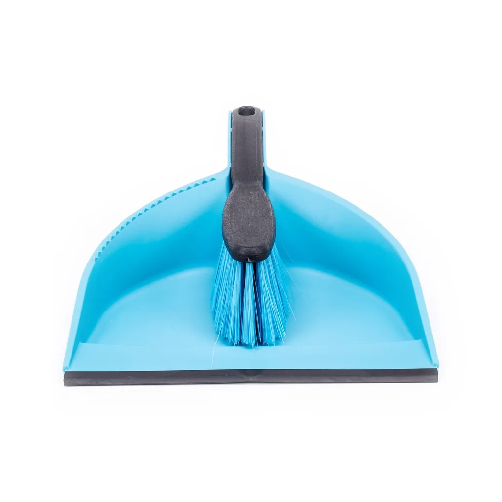 Комплект для уборки AZUR Клип, щетка-сметка, совок с резинкой, полипропилен, цвет в ассортименте