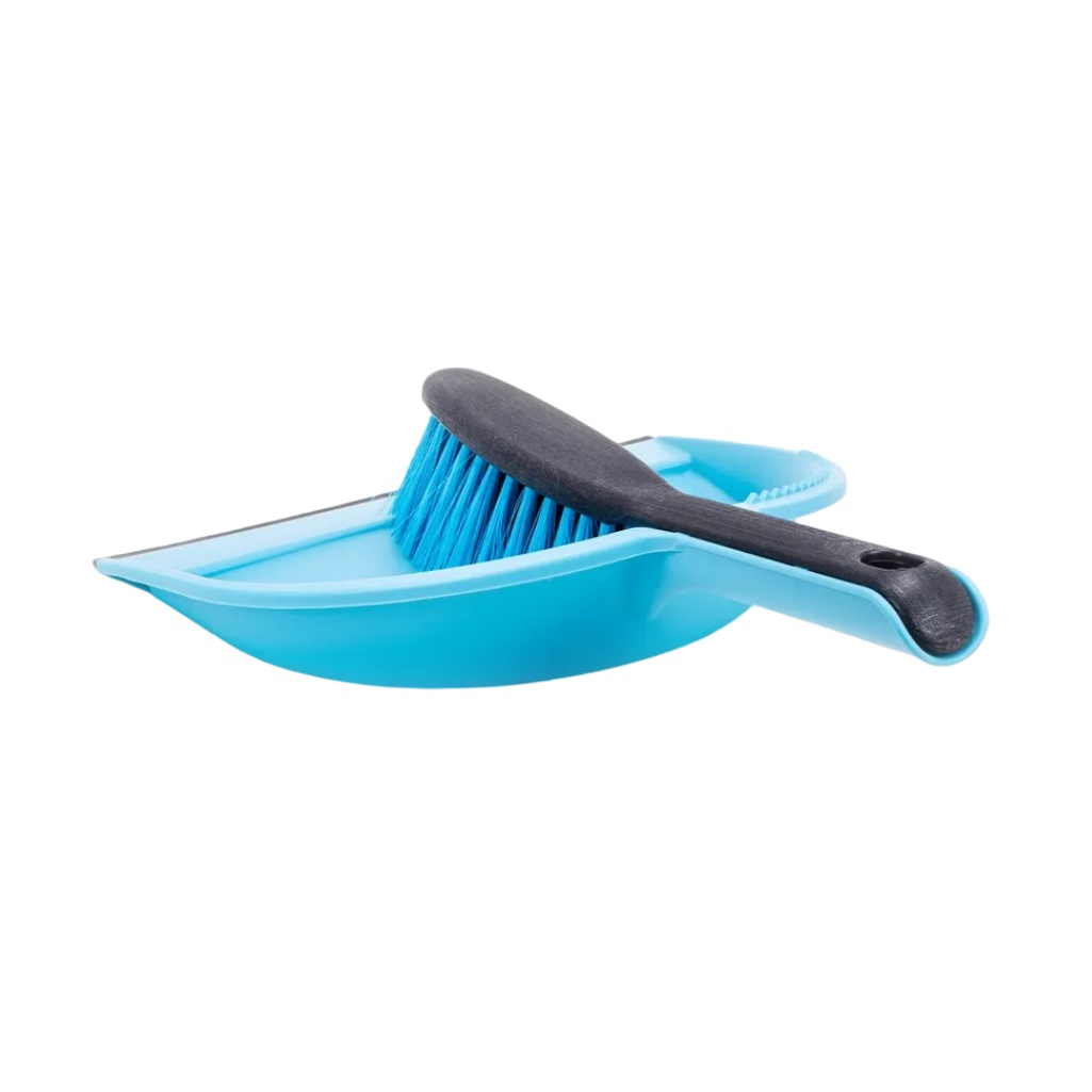 Комплект для уборки AZUR Клип, щетка-сметка, совок с резинкой, полипропилен, цвет в ассортименте