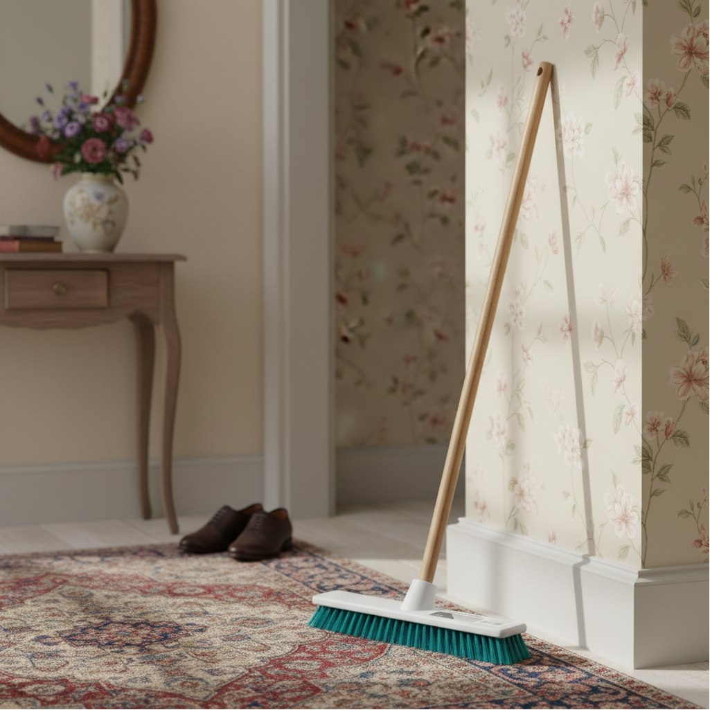 Щетка для чистки ковров Palisad Home 935475, бирюзовая щетина, 27 cм