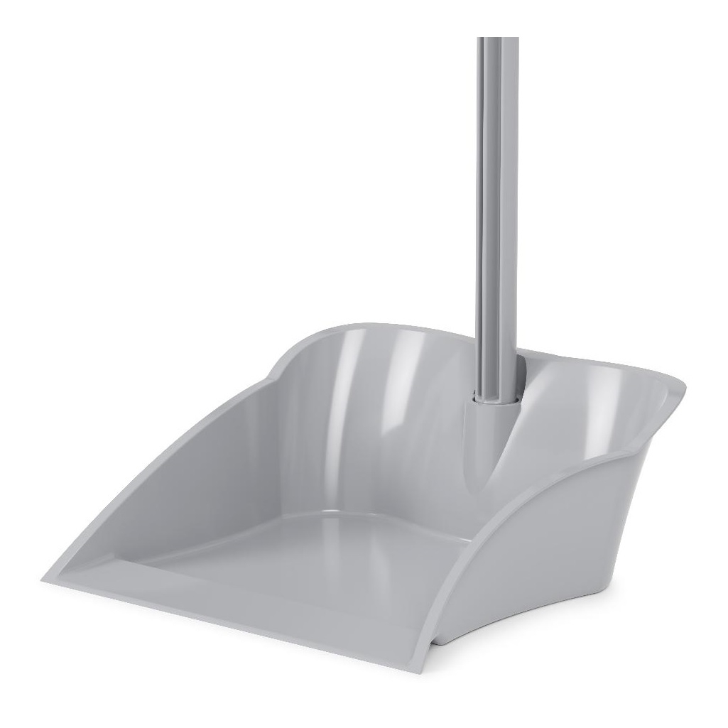 Совок для мусора ЗПИ Альтернатива М1022, пластиковый длинный черенок, 250х280х710 мм