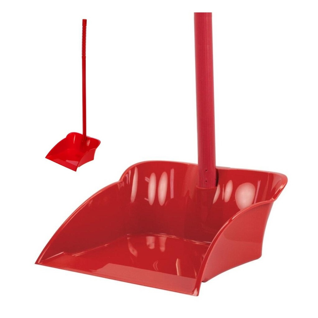 Совок для мусора ЗПИ Альтернатива М1022, пластиковый длинный черенок, 250х280х710 мм