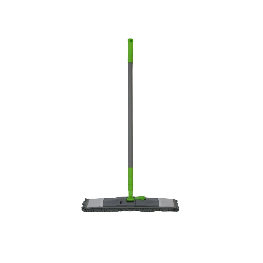 Швабра для пола Рыжий Кот Mop Clean 310475, насадка из микрофибры, лапша, цвет серый