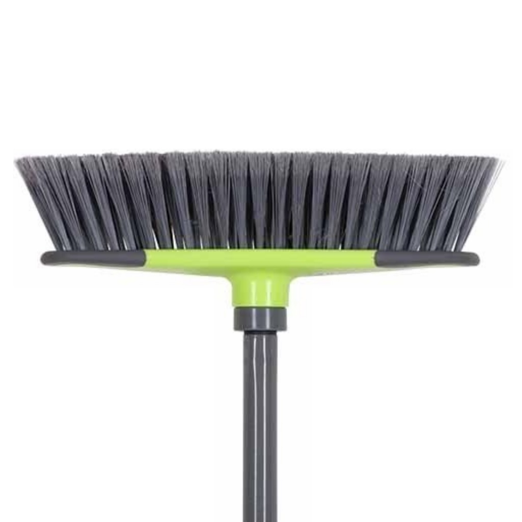 Щетка для пола Master House Чистый пол-3, 60637, с рукояткой 1170 мм, рабочая часть 60х60х300 мм, серый с зеленым 