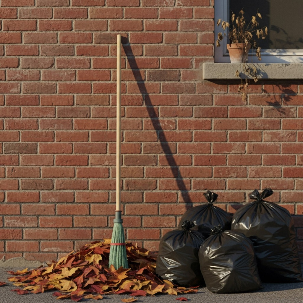 Метла полипропиленовая Сибртех круглая, с деревянным черенком, 155 мм, 63217