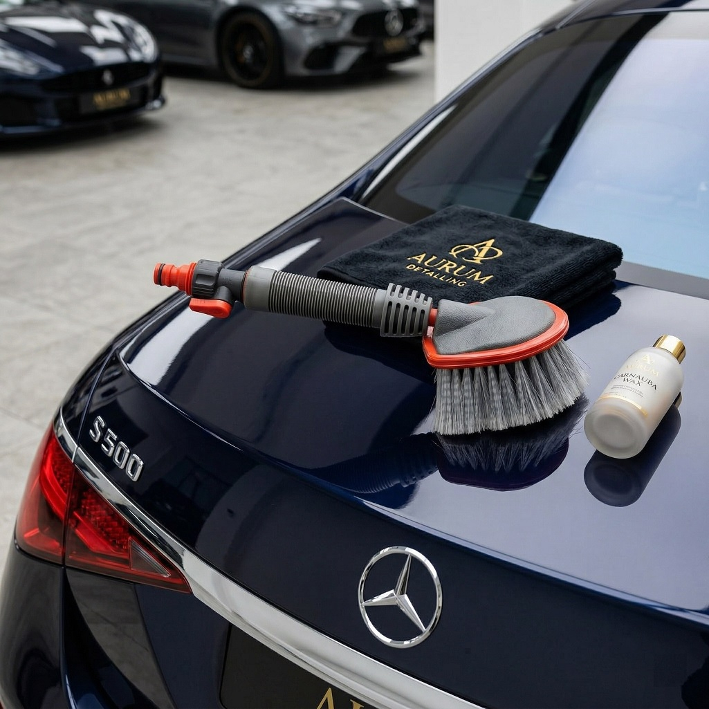 Щетка для мытья Clim Art CLA00174, с краном, с мягкой распушенной щетиной, длина 35 см