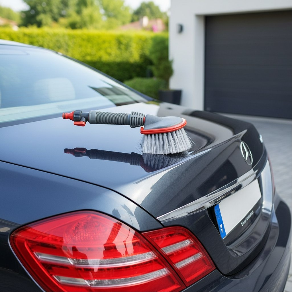 Щетка для мытья Clim Art CLA00174, с краном, с мягкой распушенной щетиной, длина 35 см