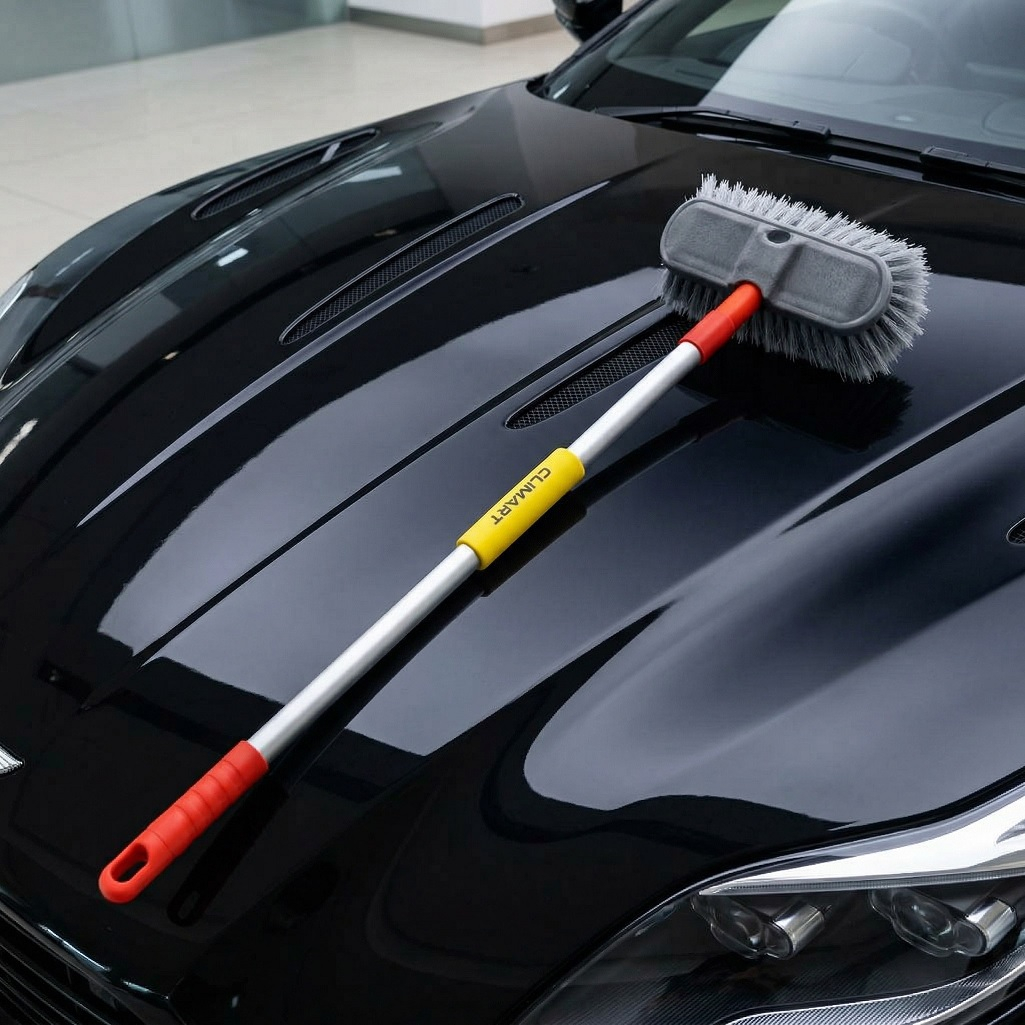 Щетка для мытья авто Clim Art CLA00178, телескопическая, с мягкой щетиной, длина 130 см