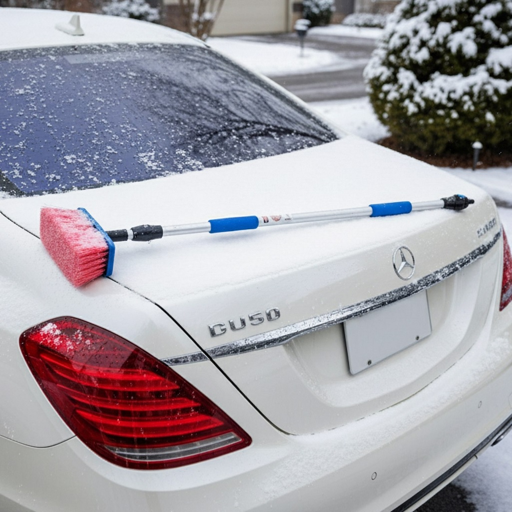 Щетка для мытья авто М5, м21164, с краном, телескопическая, длина 160 см