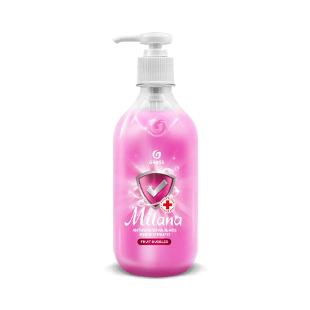 Жидкое мыло МИЛАНА FRUIT BUBBLES АНТИБАКТЕРИАЛЬНОЕ с дозатором 0,5 л