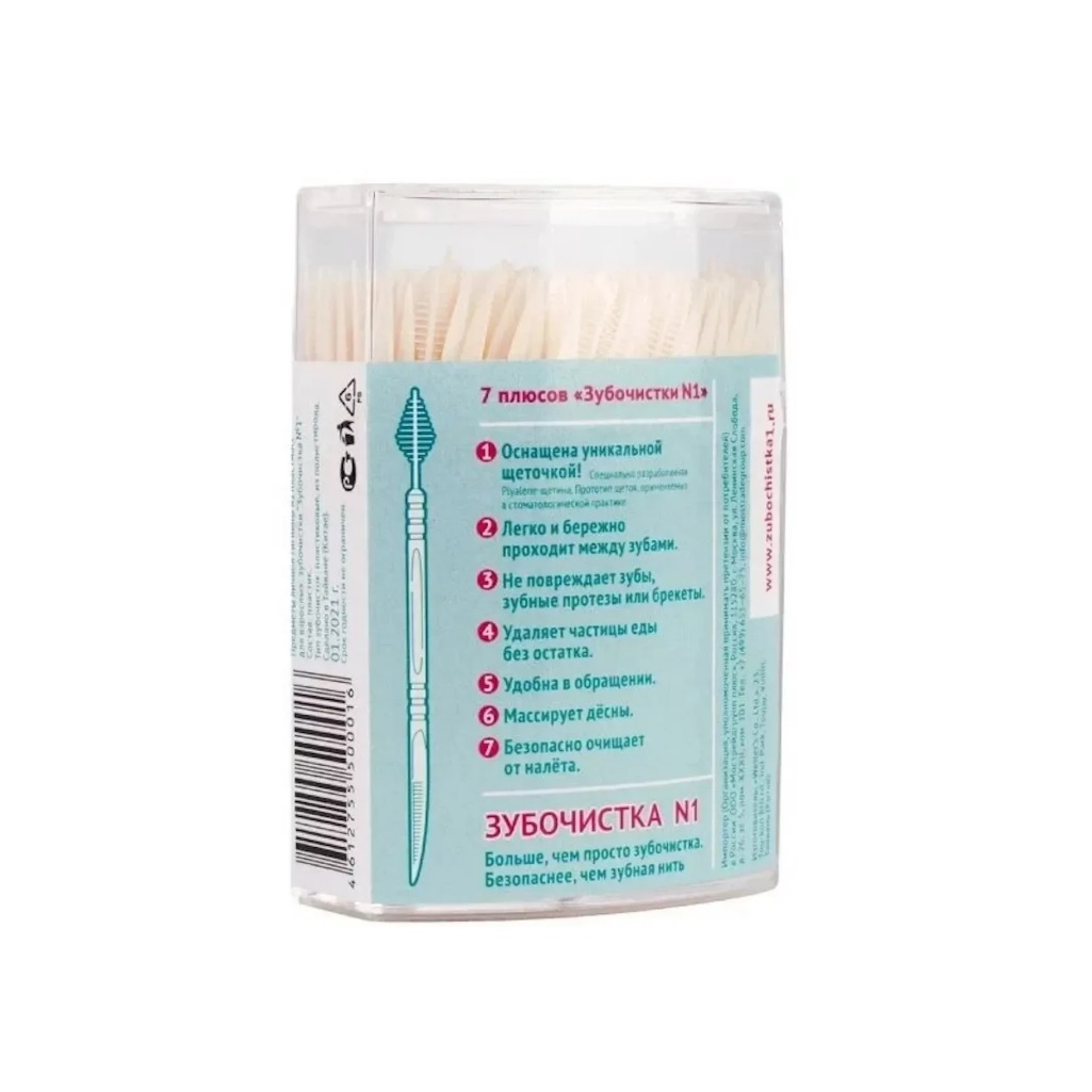 Зубочистки пластиковые Зубочистка №1, Z1-300 BP2-OV300 BULK, 300 штук