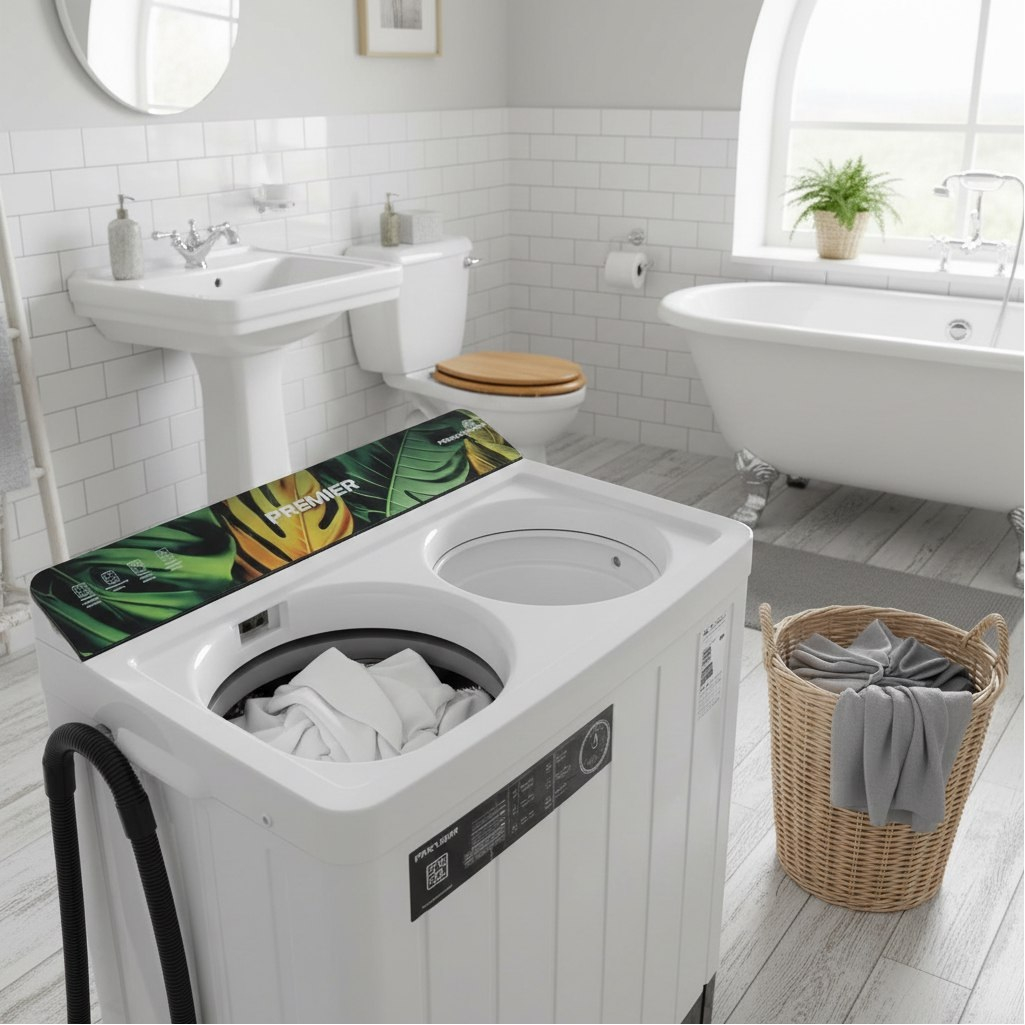 Машина стиральная Premier PRMWM07-CCP04, УТ-00002702, 1200 об/мин, полуавтомат 7 кг