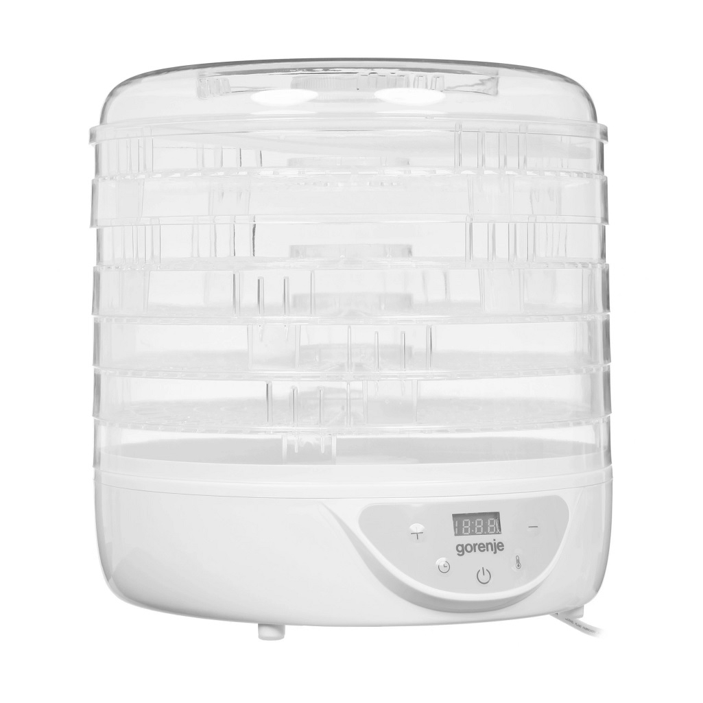 Сушилка для овощей и фруктов Gorenje FDK24DW, 5 поддонов, 380 Вт, белый