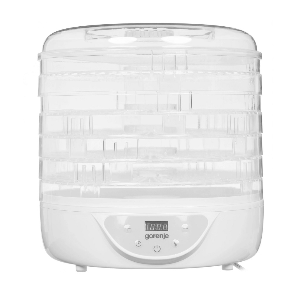 Сушилка для овощей и фруктов Gorenje FDK24DW, 5 поддонов, 380 Вт, белый