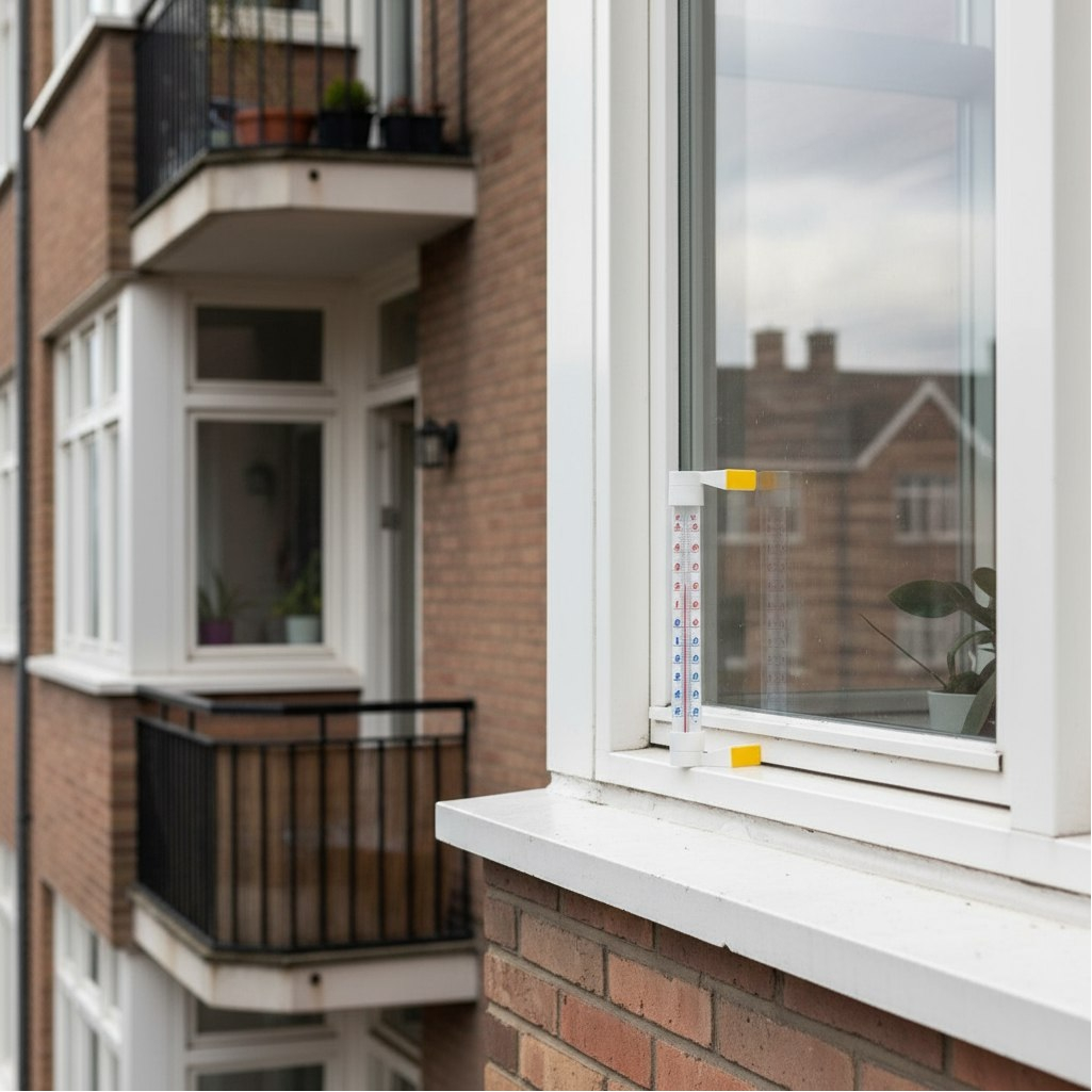 Термометр наружный Еврогласс Престиж, оконный, на липучке, для измерения температуры