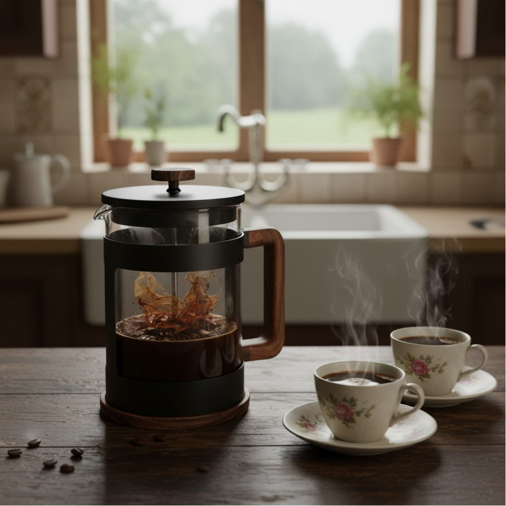 Френч-пресс Leonord Foresta Nera, объем 600 мл, стекло, нержавеющая сталь, черный