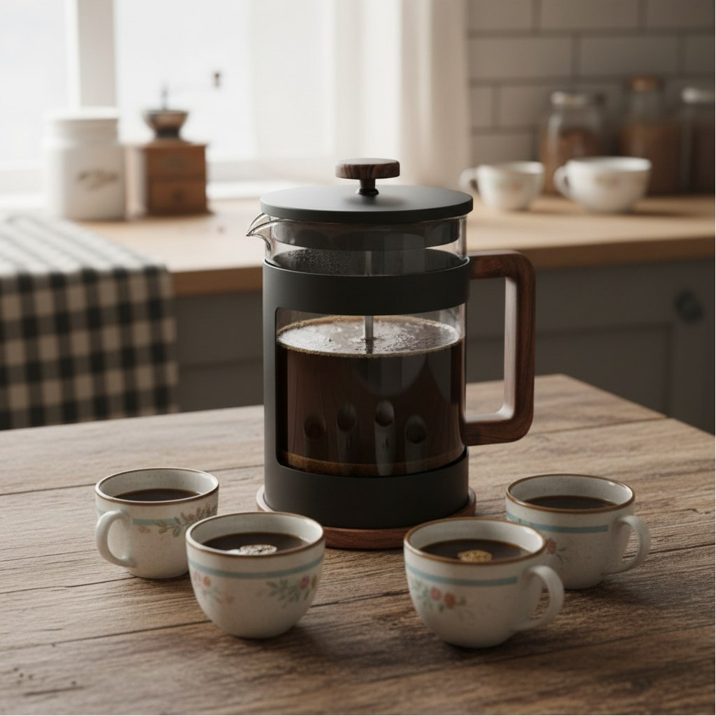 Френч-пресс Leonord Foresta Nera, объем 800 мл, стекло, нержавеющая сталь, черный